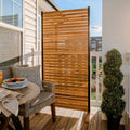 Enclo Louvered Freestanding/Surface Mounted Privacy Screen, Cedar Wood | 6ftH x 3ftW, Louvered, 1 Panel, Great for Balconies, Patios, or Decks, AZ18031